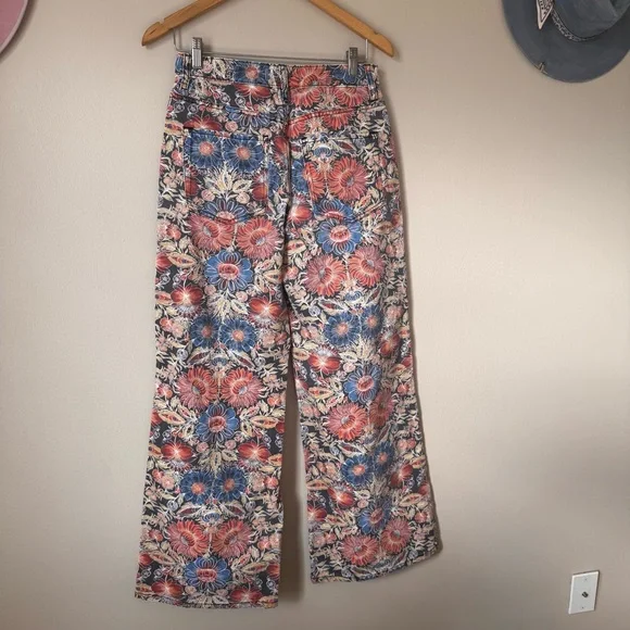 RARE We The Free Floral Patterned Wide Leg Jeans - Picture 7 of 7